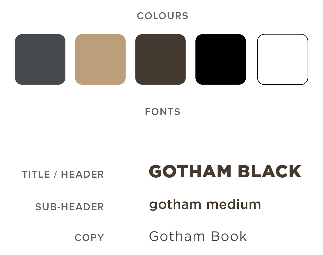 Archer & Co colour palette and typography system