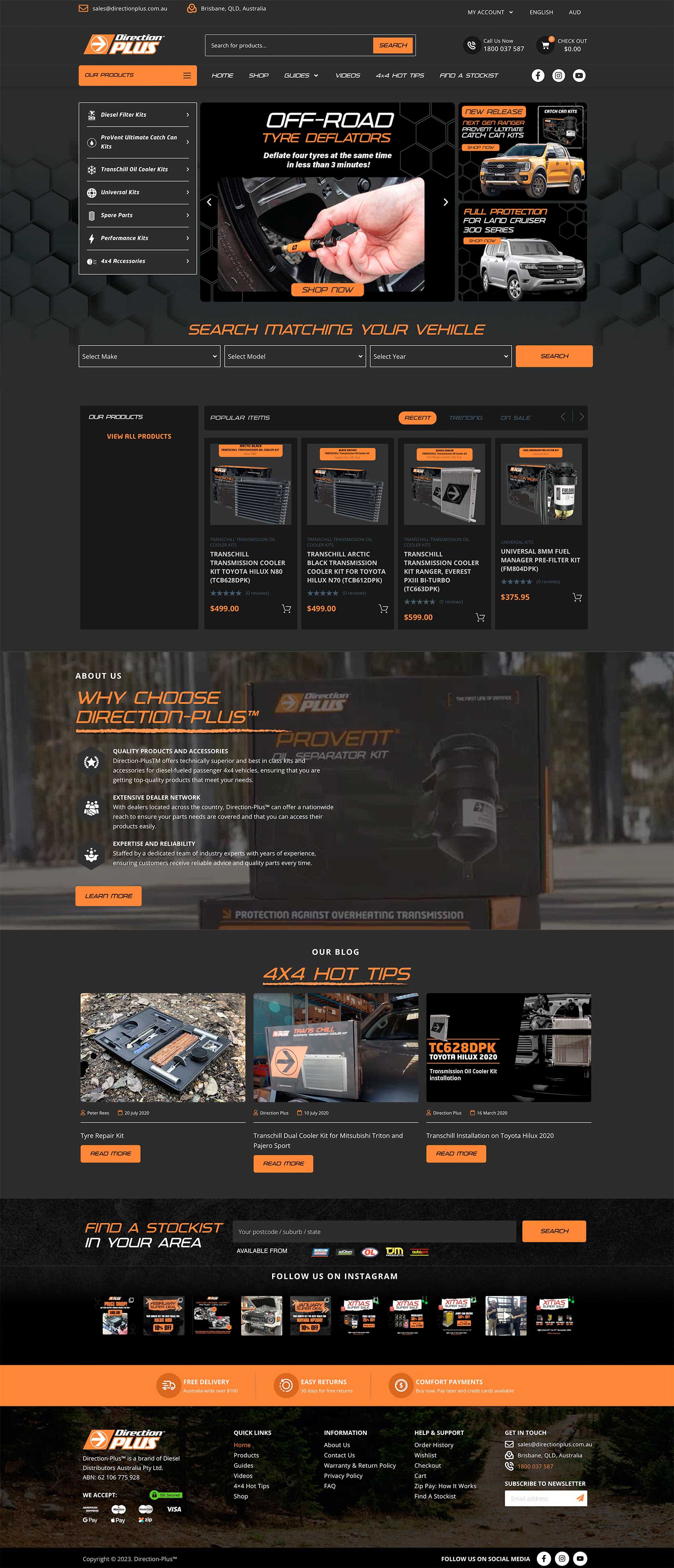 Direction Plus website after redesign — 2024