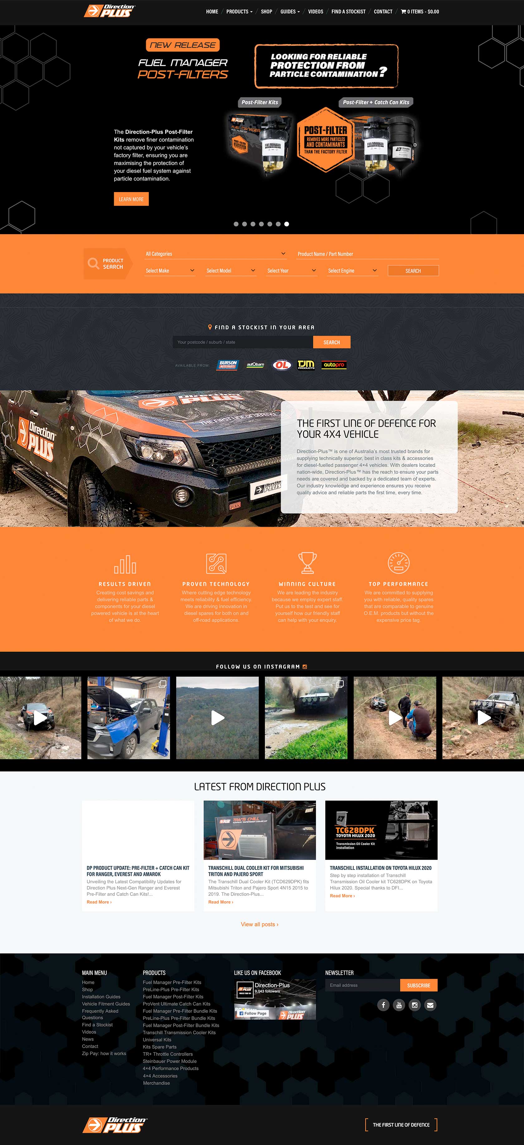 Direction Plus website before redesign — 2017