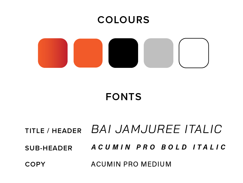 Growth BJJ colour palette and typography system