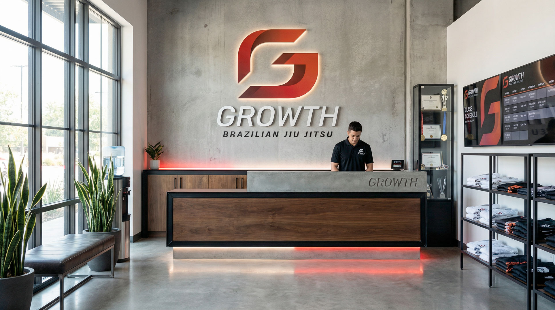 Growth BJJ brand identity and apparel